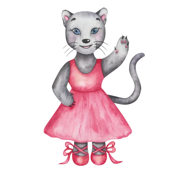 en katt som är en ballerina