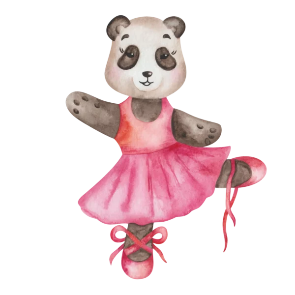 En tvättbjörn som är en ballerina