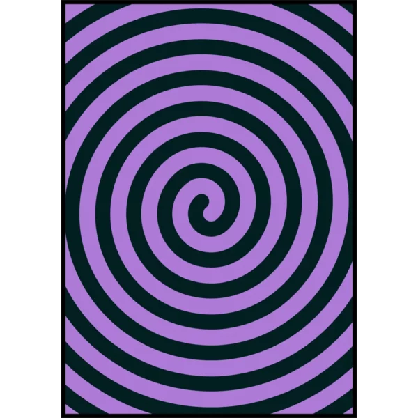 Barntavla som visar ett lila och svart spiralmönster
