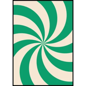 Barntavla med grön swirl