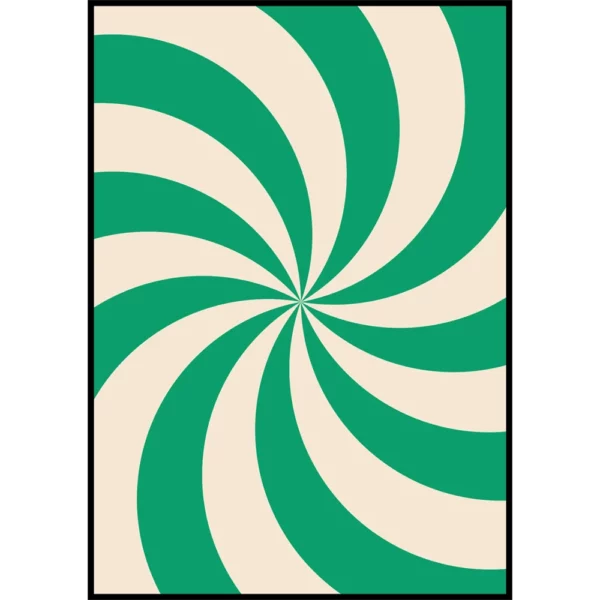 Barntavla med grön swirl