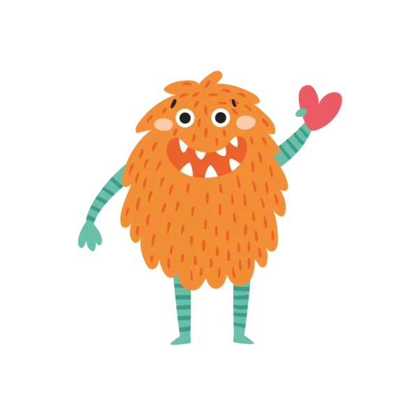 Ett fluffigt snällt monster