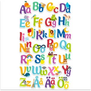 alfabet-lekfull Väggdekor lekfullt alfabet på väggen i ett klassrum