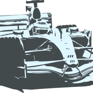 Väggdekor blå formel 1 bil